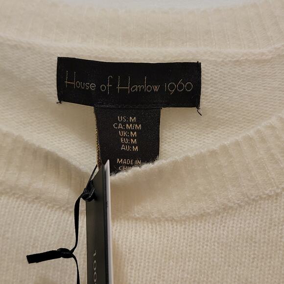 NWT House of Harlow 1960 100% Cashmere Sweater, M - Picture 3 of 7